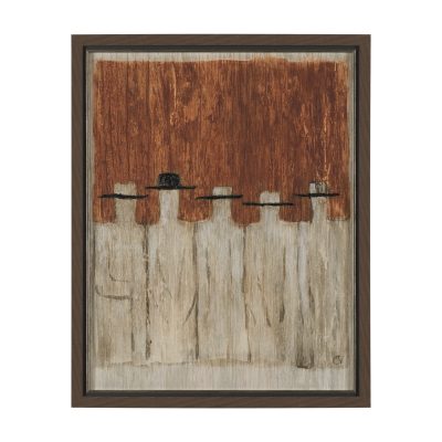 Side by Side by Mercana Studio Hand Embelished Framed Artwork Matted under Glass