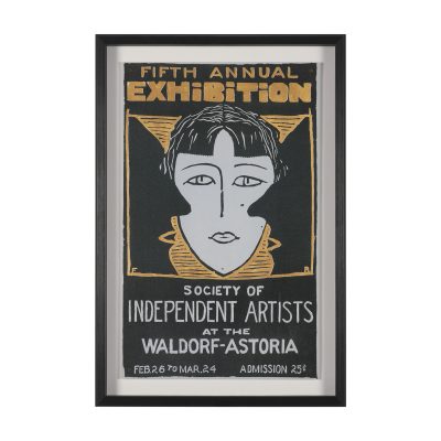 Ephemera Independent by The Vintage Collection Hand Embelished Text Frame Artwork Matted under Glass
