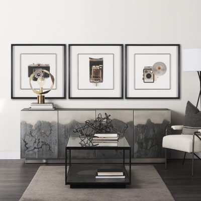 Alternative view of Flash Bulb Camera by Deborah Revell Hand Embelished Framed Art Print Matted under Glass