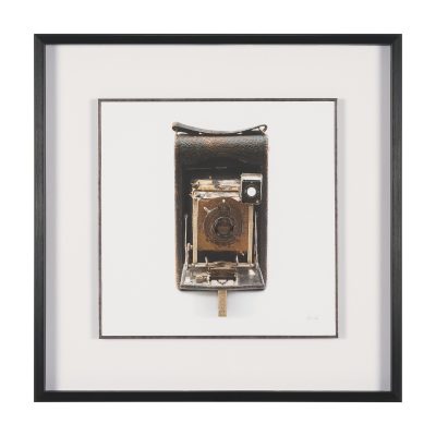 Vintage Camera by Deborah Revell Hand Embelished Framed Art Print Matted under Glass