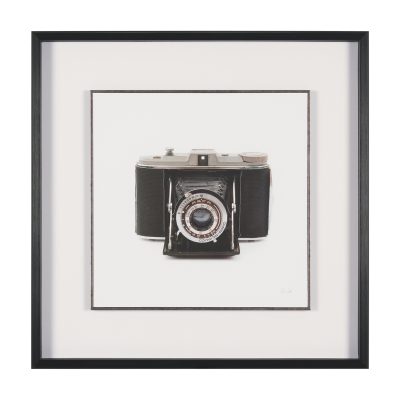 Camera by Deborah Revell Hand Embelished Framed Art Print Matted under Glass