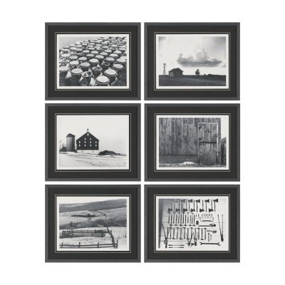 Rural Rows (Set of 6) by The Chelsea Collection Textured Framed Art Print Matted under Glass