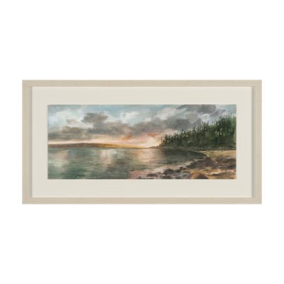 Coastal Splendor II by Mercana Studio Hand Embelished Framed Artwork Matted under Glass