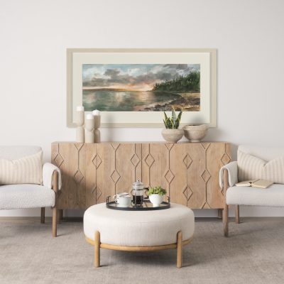 Alternative view of Coastal Splendor II by Mercana Studio Hand Embelished Framed Artwork Matted under Glass