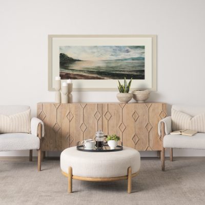 Alternative view of Coastal Splendor I by Mercana Studio Hand Embelished Framed Artwork Matted under Glass