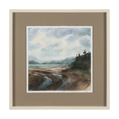 Shoreline Beauty II by Mercana Studio Hand Embelished Framed Artwork Matted under Glass
