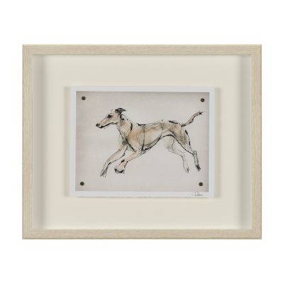 Playful Pup VI by Mercana Studio Hand Embelished Framed Artwork Matted under Glass
