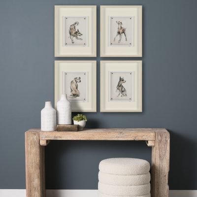 Alternative view of Playful Pup I by Mercana Studio Hand Embelished Framed Artwork Matted under Glass