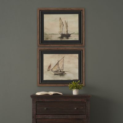 Alternative view of Timeless Voyage (Set of 2) by Mercana Studio Hand Embelished Framed Artwork Matted under Glass
