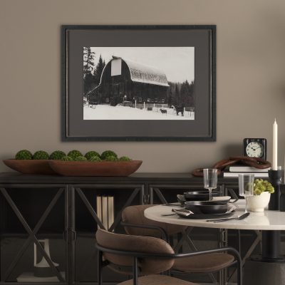 Alternative view of The Farm by Deborah Revell Hand Embelished Textured Framed Art Print Matted under Glass