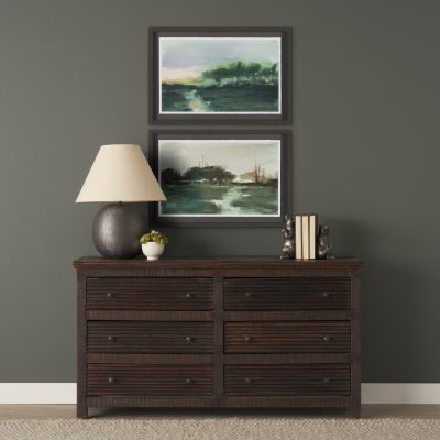 Alternative view of Afternoon Sunset by Mercana Studio Hand Embelished Framed Artwork Matted under Glass