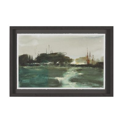 Morning Calm by Mercana Studio Hand Embelished Framed Artwork Matted under Glass