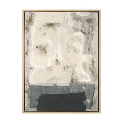 Textural Echo - Ash by Kristine Hegre Hand Embelished Textured Framed Canvas Artwork