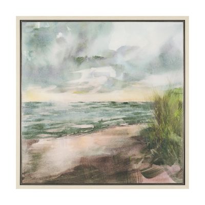 Beach View II by Mercana Studio Hand Embelished Textured Framed Canvas Artwork