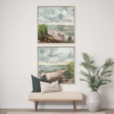 Alternative view of Beach View II by Mercana Studio Hand Embelished Textured Framed Canvas Artwork