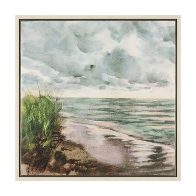 Beach View I by Mercana Studio Hand Embelished Textured Framed Canvas Artwork