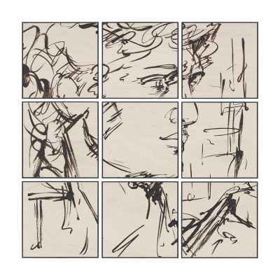 Sculptured Chaos (Set of 9) by Mercana Studio Hand Embellished Text Framed Artwork