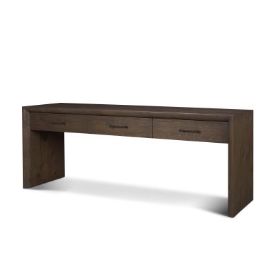 Belford 72" Dark Brown Oak Wood Console Table