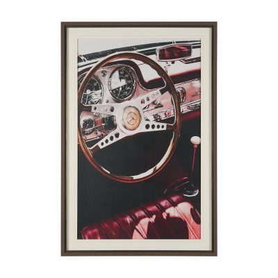Vintage Car by Magda Izzard Textured Framed Art Print Matted under Glass