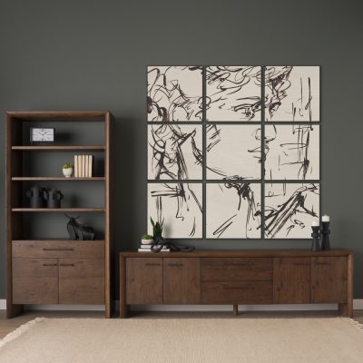 Alternative view of Sculptured Chaos IX by Mercana Studio Hand Embellished Textured Framed Artwork