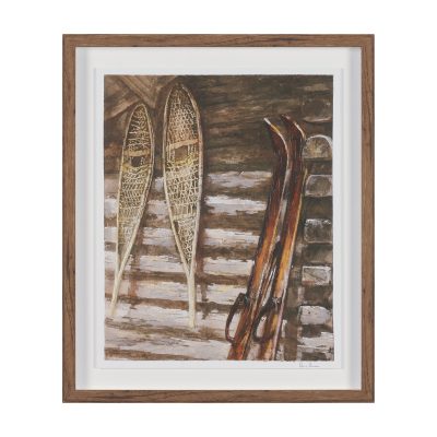 At The Cabin IV by Mercana Studio Hand Embelished Framed Artwork Matted under Glass