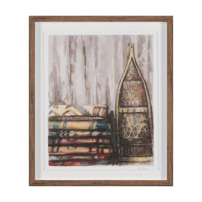 At The Cabin III by Mercana Studio Hand Embelished Framed Artwork Matted under Glass