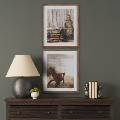 Alternative view of At The Cabin II by Mercana Studio Hand Embelished Framed Artwork Matted under Glass