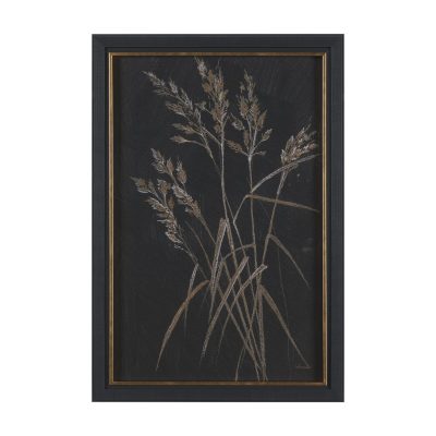 Golden Grasses VI by Mercana Studio Hand Embelished Textured Framed Artwork Matted
