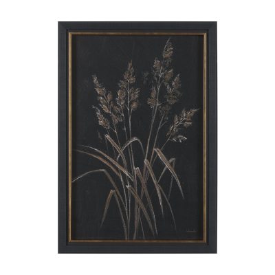 Golden Grasses V by Mercana Studio Hand Embelished Textured Framed Artwork Matted