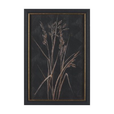 Golden Grasses I by Mercana Studio Hand Embelished Textured Framed Artwork Matted