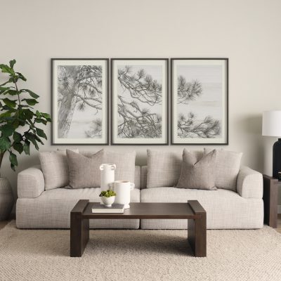 Alternative view of Ponderosa Whisper R by Mercana Studio Hand Embelished Framed Artwork Matted under Glass