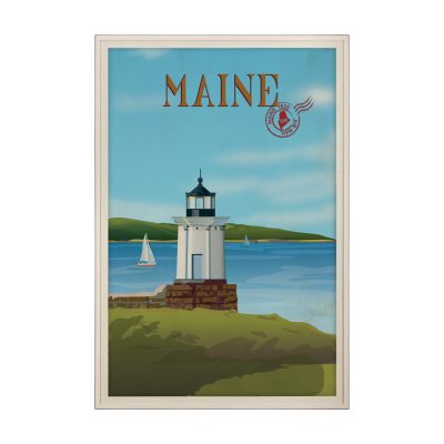 Maine GO (XL) by Mercana Studio Hand Embelished Framed Artwork Matted under Glass