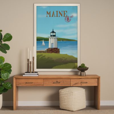 Alternative view of Maine GO (XL) by Mercana Studio Hand Embelished Framed Artwork Matted under Glass