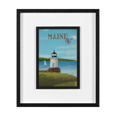 Maine GO (M) by Mercana Studio Framed Artwork Matted under Glass