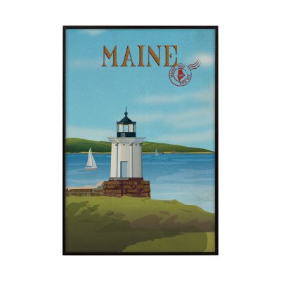 Maine GO (SM) by Mercana Studio Textured Framed Artwork Matted