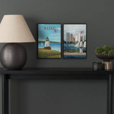 Alternative view of Maine GO (SM)  by Mercana Studio Textured Framed Artwork Matted