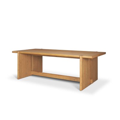 Rowan 94" Light Brown Oak Wood Rectangular Dining Table